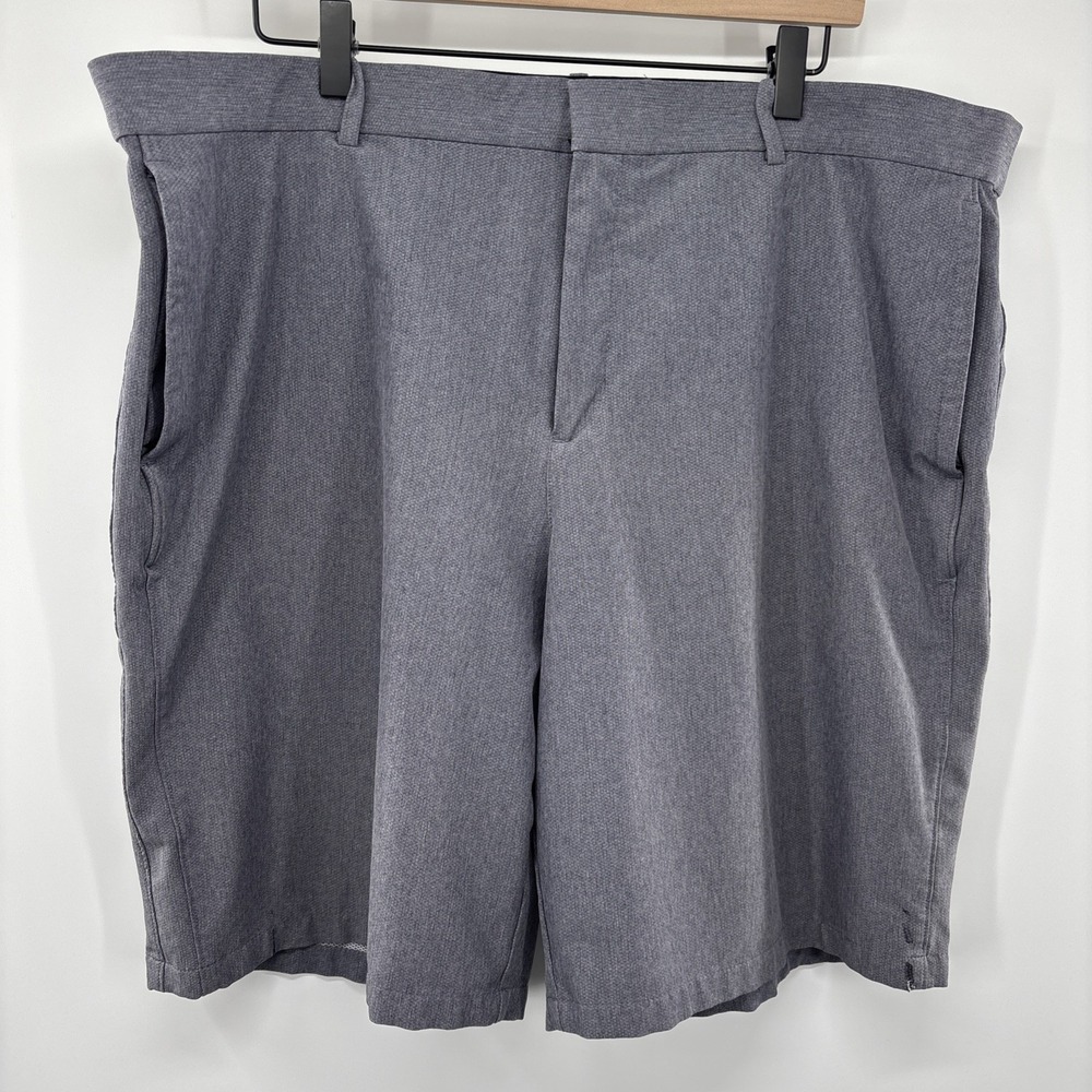 Nike Golf Dri-Fit Standard Fit Gray Flat‎ Front Chino shorts Mens 40 X 10 Mens